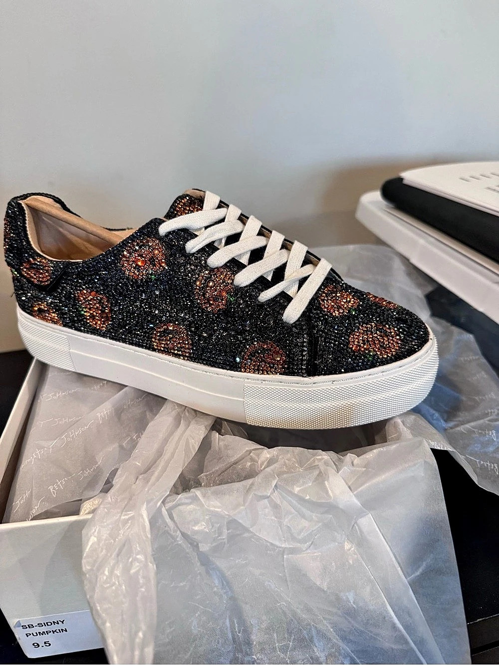 Betsey Johnson Sidny Pumpkin Sneaker Women's Animal Print US 9.5